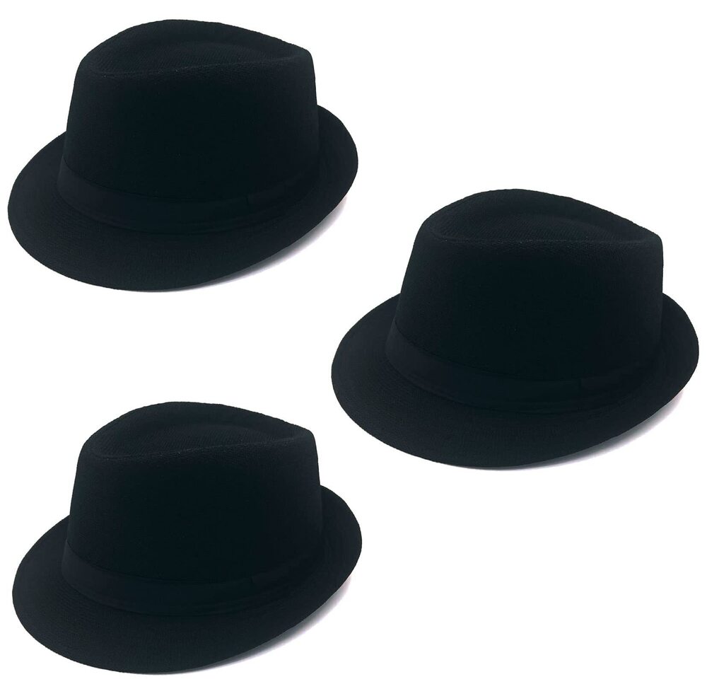 7107 1920s Fedora Hat Cap ,Manhattan Hat for 1920s Gatsby Costume